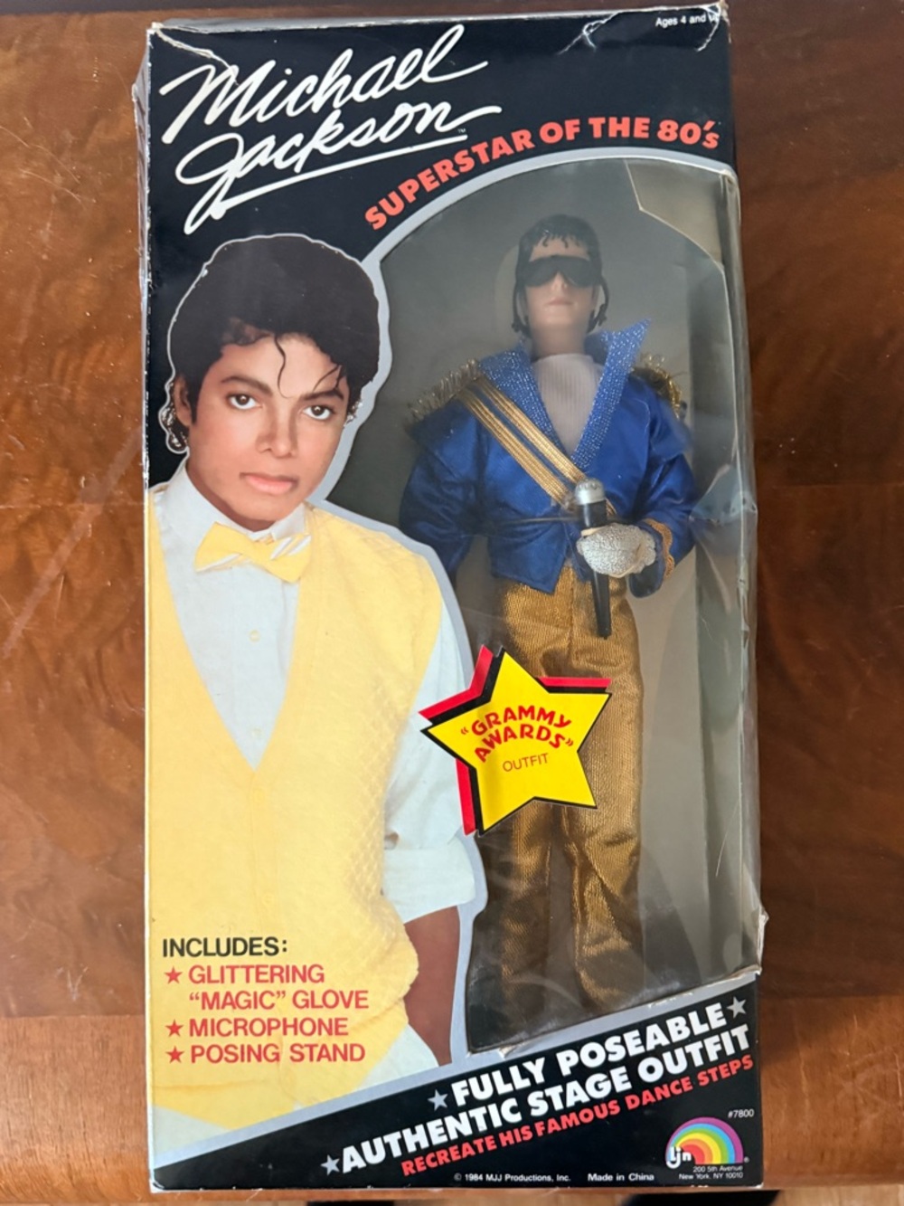 Michael Jackson Superstar of the 80's Collectible Doll - Blue & Gold Outfit